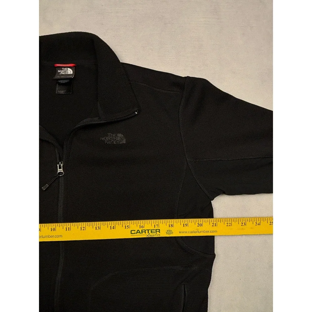The North Face Mens Black Grid Fleece Full Zip Jacket A7RE Large‎ L